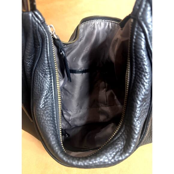 Kenneth Cole New York Leather Black Hobo Handbag - Picture 4 of 9